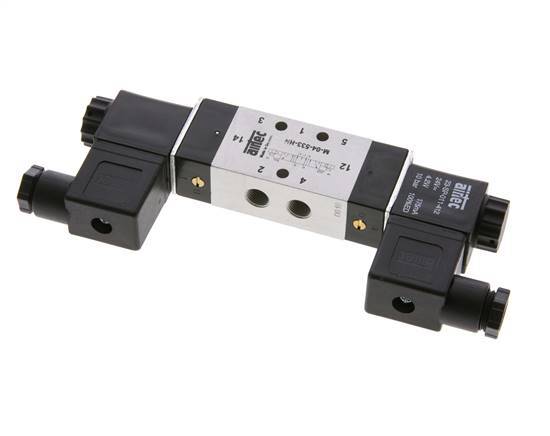 5/3 G1/8'' Auspuff-Mittelmagnetventil 230V AC 3-10bar/42-140psi Airtec