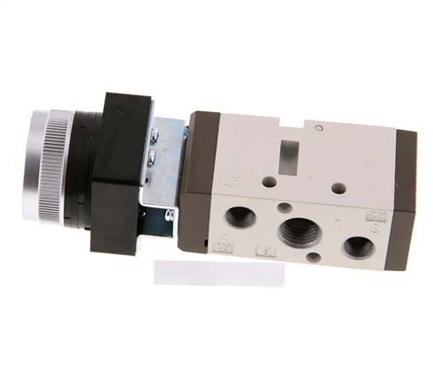 5/2 G1/4'' (G1/8'') Druckknopfventil grün 0-8bar/0-112psi YPC