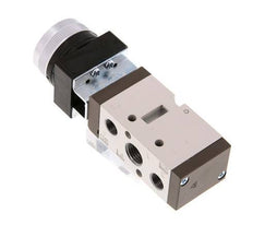 5/2 G1/4'' (G1/8'') Druckknopfventil grün 0-8bar/0-112psi YPC