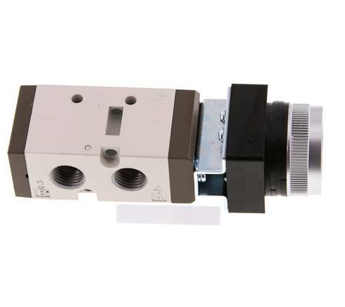 5/2 G1/4'' (G1/8'') Druckknopfventil grün 0-8bar/0-112psi YPC