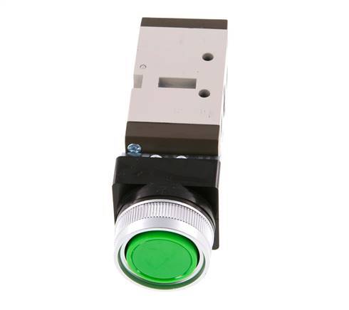 5/2 G1/4'' (G1/8'') Druckknopfventil grün 0-8bar/0-112psi YPC