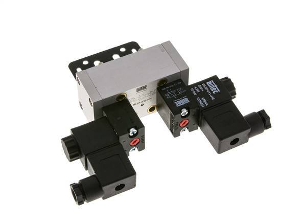 5/3 ISO 5599-1 Mitte geschlossen Magnetventil 230V AC 3-10bar/42-140psi Airtec