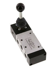 5/3 G1/4'' Druckzentrum Handhebelventil Raste -0,95-10bar/-13,2-140psi