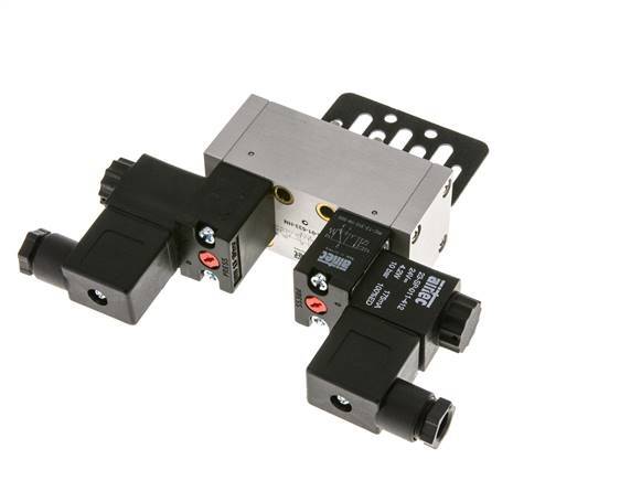 5/3 ISO 5599-1 Auspuff Zentrum Magnetventil 24V DC 3-10bar/42-140psi Airtec