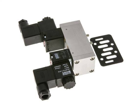 5/3 ISO 5599-1 Auspuff Zentrum Magnetventil 24V DC 3-10bar/42-140psi Airtec