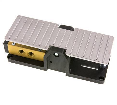 5/3 G1/4'' Center Closed Fußpedalventil Raste 2.5-10bar/35.0-140psi