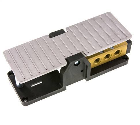 5/3 G1/4'' Center Closed Fußpedalventil Raste 2.5-10bar/35.0-140psi