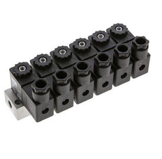 6x3/2 G1/8'' NC-Magnetventil 24V DC -0,95-10bar/-13,2-140psi Airtec