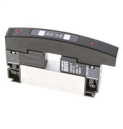 5/3 Flansch Auspuff Zentrum Magnetventil für Klemmen 24V DC 3-8bar/42-112psi Airtec