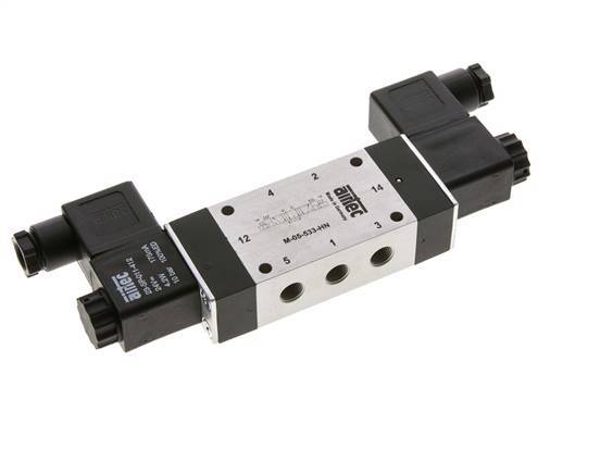 5/3 G1/8'' Auspuff-Mittelmagnetventil 24V AC 3-8bar/42-112psi Airtec