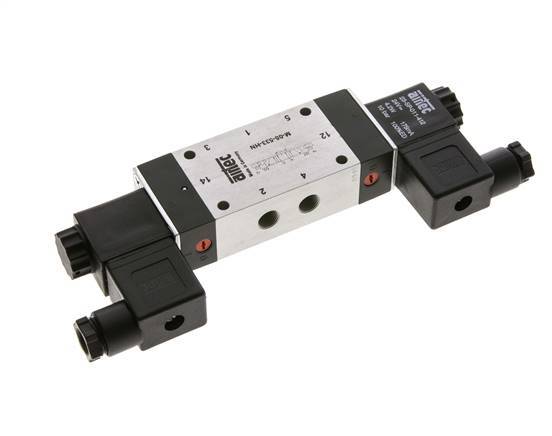 5/3 G1/8'' Auspuff-Mittelmagnetventil 24V AC 3-8bar/42-112psi Airtec
