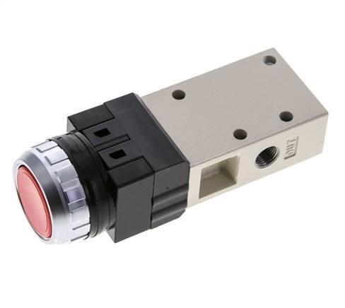 3/2 G1/8'' Druckknopfventil rot 0-8bar/0-112psi YPC