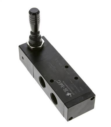 5/3 G1/2'' Auspuff Zentrum Handhebelventil Raste 0-8bar/0-112psi E.MC