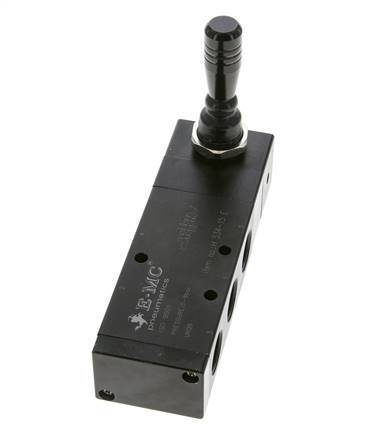 5/3 G1/2'' Auspuff Zentrum Handhebelventil Raste 0-8bar/0-112psi E.MC