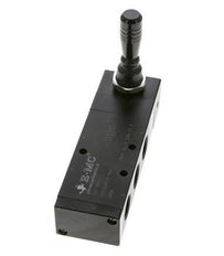 5/3 G1/2'' Auspuff Zentrum Handhebelventil Raste 0-8bar/0-112psi E.MC