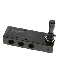 5/3 G1/2'' Auspuff Zentrum Handhebelventil Raste 0-8bar/0-112psi E.MC