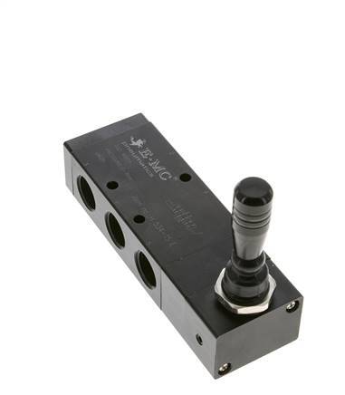 5/3 G1/2'' Auspuff Zentrum Handhebelventil Raste 0-8bar/0-112psi E.MC