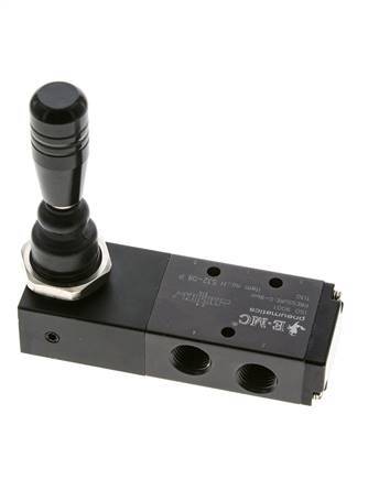 5/3 G1/4'' (G1/8'') Druckzentrum Handhebelventil Raste 0-8bar/0-112psi E.MC