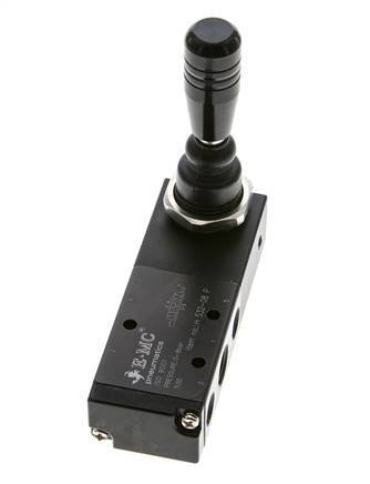 5/3 G1/4'' (G1/8'') Druckzentrum Handhebelventil Raste 0-8bar/0-112psi E.MC