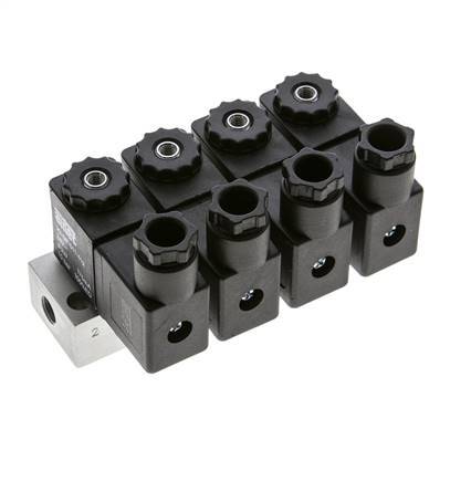 4x3/2 G1/8'' NC-Magnetventil 24V DC -0,95-10bar/-13,2-140psi Airtec