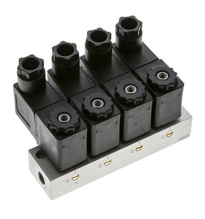 4x3/2 G1/8'' NC-Magnetventil 24V DC -0,95-10bar/-13,2-140psi Airtec