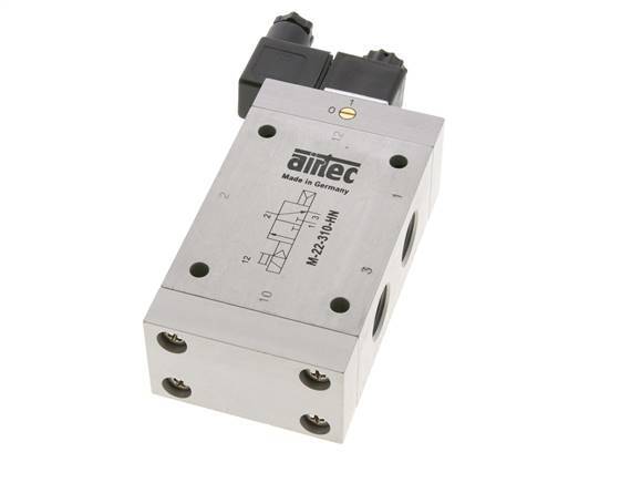 3/2 G1/2'' NC-Magnetventil 12V DC 1-10bar/14-140psi Airtec