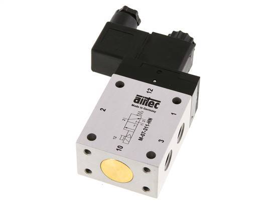 3/2 G1/4'' NO Magnetventil 24V DC 2.5-10bar/35.0-140psi Airtec