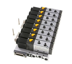 G1/4'' 8x Pneumatik-Ventilinsel 24V DC 1,5-8bar/21,0-112psi Mehrpolig E.MC