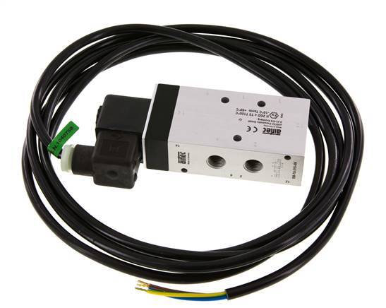 5/2 G1/4'' Magnetventil 230V AC ATEX 2,5-10bar/35,0-140psi Airtec