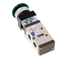 5/2 G1/4'' (G1/8'') Handballenventil grün 0-8bar/0-112psi YPC