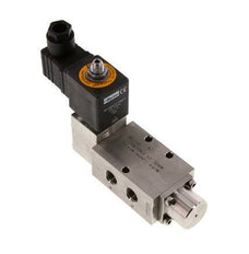 5/2 G1/4'' (G1/8'') Magnetventil Edelstahl 24V DC 3-12bar/42-168psi
