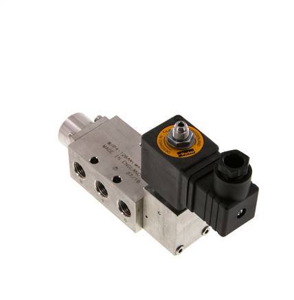 5/2 G1/4'' (G1/8'') Magnetventil Edelstahl 24V DC 3-12bar/42-168psi
