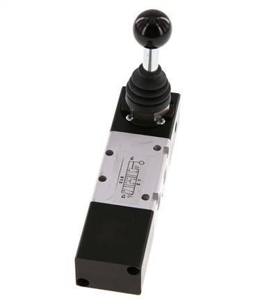 5/3 G1/8'' Druckzentrum Handhebelventil -0,95-10bar/-13,2-140psi