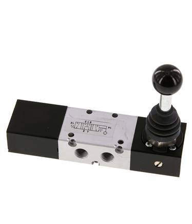 5/3 G1/8'' Druckzentrum Handhebelventil -0,95-10bar/-13,2-140psi