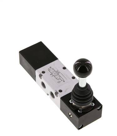 5/3 G1/8'' Druckzentrum Handhebelventil -0,95-10bar/-13,2-140psi