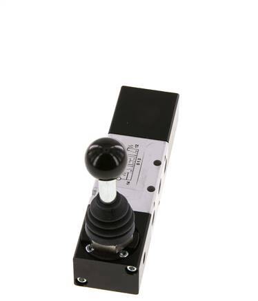 5/3 G1/8'' Druckzentrum Handhebelventil -0,95-10bar/-13,2-140psi