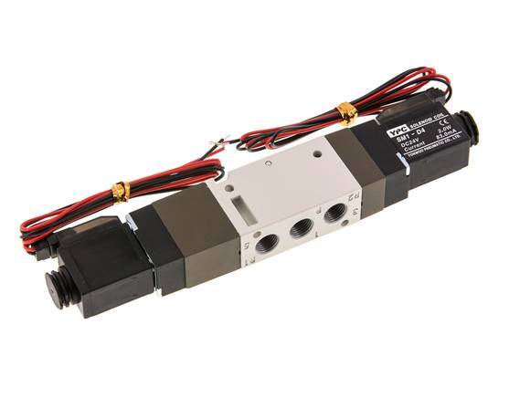 5/3 G1/8'' Druck-Center-Magnetventil 24V DC 2-10bar/28-140psi 2-poliger Stecker YPC