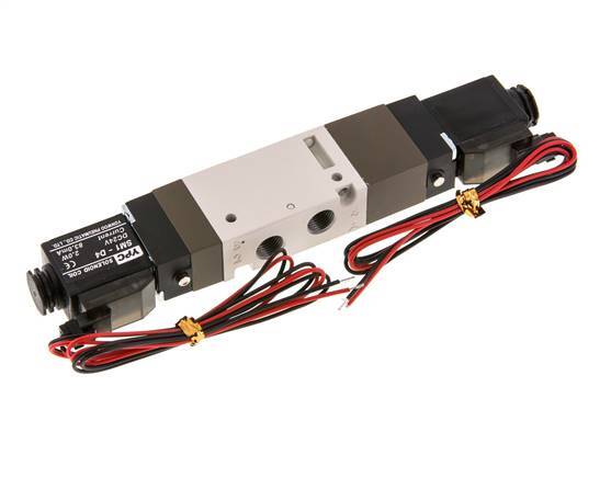 5/3 G1/8'' Druck-Center-Magnetventil 24V DC 2-10bar/28-140psi 2-poliger Stecker YPC
