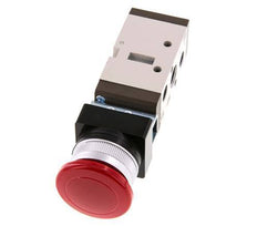 5/2 G1/4'' (G1/8'') Palm Button Ventil Rot 0-8bar/0-112psi YPC