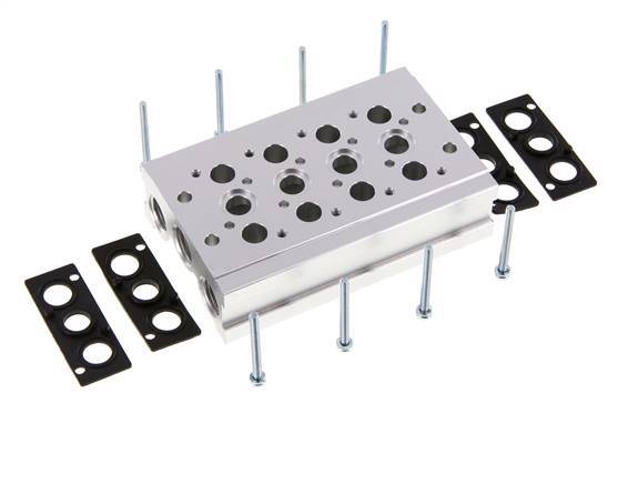 Verteiler 4-Stationen YPC SF2000 5/2 5/3-fach