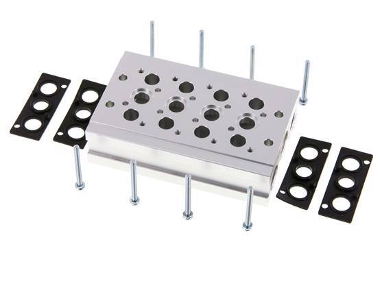 Verteiler 4-Stationen YPC SF2000 5/2 5/3-fach
