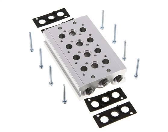 Verteiler 4-Stationen YPC SF2000 5/2 5/3-fach