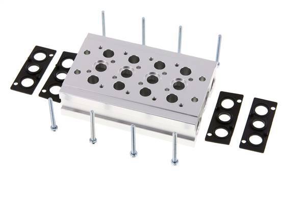Verteiler 4-Stationen YPC SF2000 5/2 5/3-fach