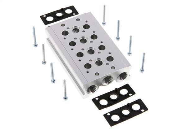 Verteiler 4-Stationen YPC SF2000 5/2 5/3-fach