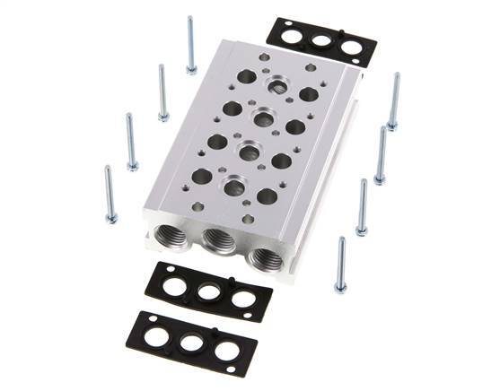 Verteiler 4-Stationen YPC SF2000 5/2 5/3-fach