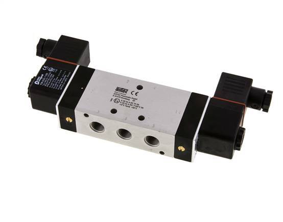 5/3 G1/4'' Auspuff-Mittelmagnetventil 24V DC ATEX 3-10bar/42-140psi Airtec