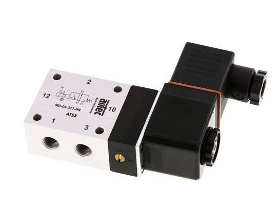 3/2 G1/8'' NO-Magnetventil 24V DC ATEX 3-10bar/42-140psi Airtec