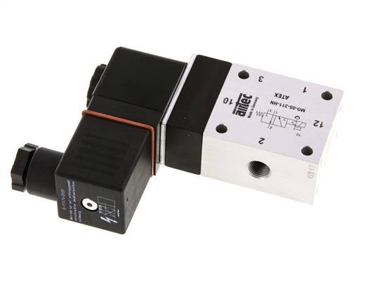 3/2 G1/8'' NO-Magnetventil 24V DC ATEX 3-10bar/42-140psi Airtec