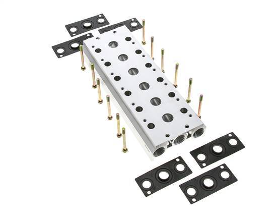 Verteiler 6-Stationen E.MC 5/2 5/3-fach