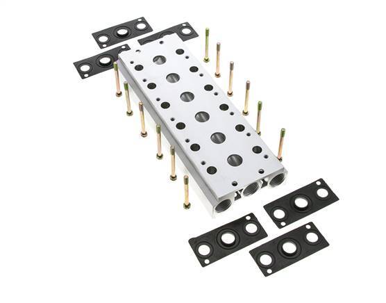 Verteiler 6-Stationen E.MC 5/2 5/3-fach